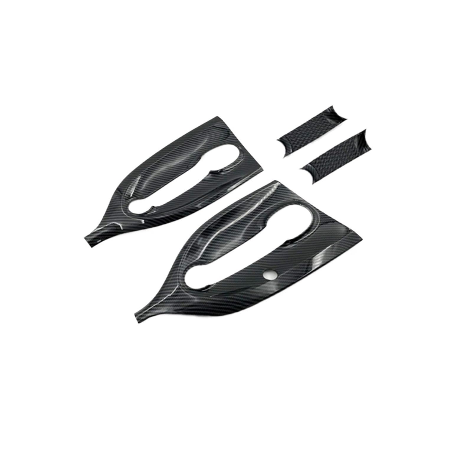 OWYTNRCJ Auto-Modifikationsabdeckung, Innenaufkleber, kompatibel mit Mercedes Smart Fortwo Forfour 453, Außenzubehör, Carbon-Stil, Dekorationsschale(Outer Door Bowl) von OWYTNRCJ