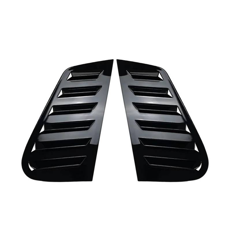 OWYTNRCJ Auto-Rückseitenfenster-Lamellen, kompatibel mit VW Polo 9N 2001 2002 2003 2004 2005 2006 2007 2008 2009, 2-teilige Entlüftungsabdeckung, Zierleiste(Glossy Black) von OWYTNRCJ