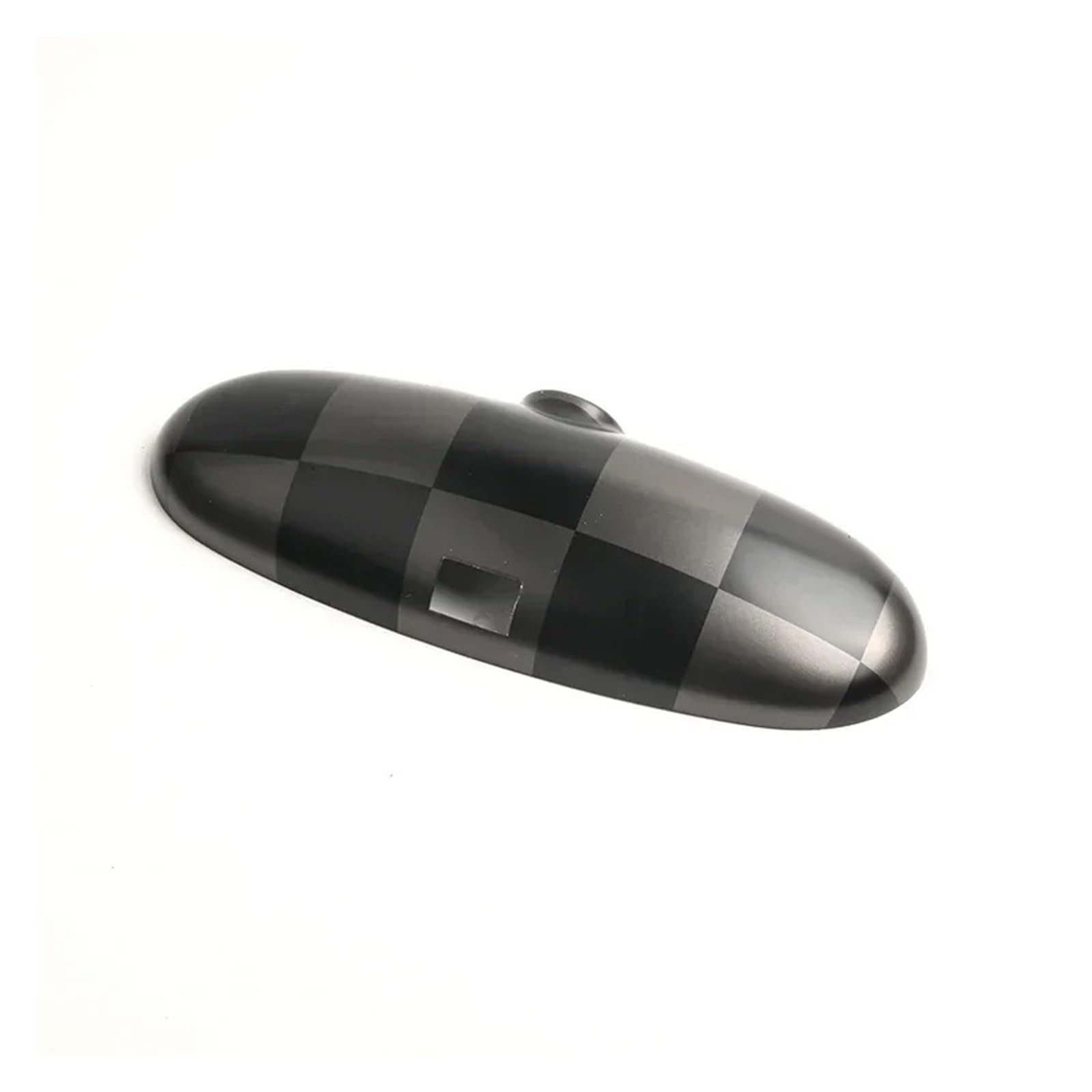 OWYTNRCJ Autoaufkleber mit Carbon-Muster for die Innenrückspiegelabdeckung, kompatibel mit Mini Cooper S R50 R52 R53, Auto-Styling-Zubehör(Black Checker) von OWYTNRCJ