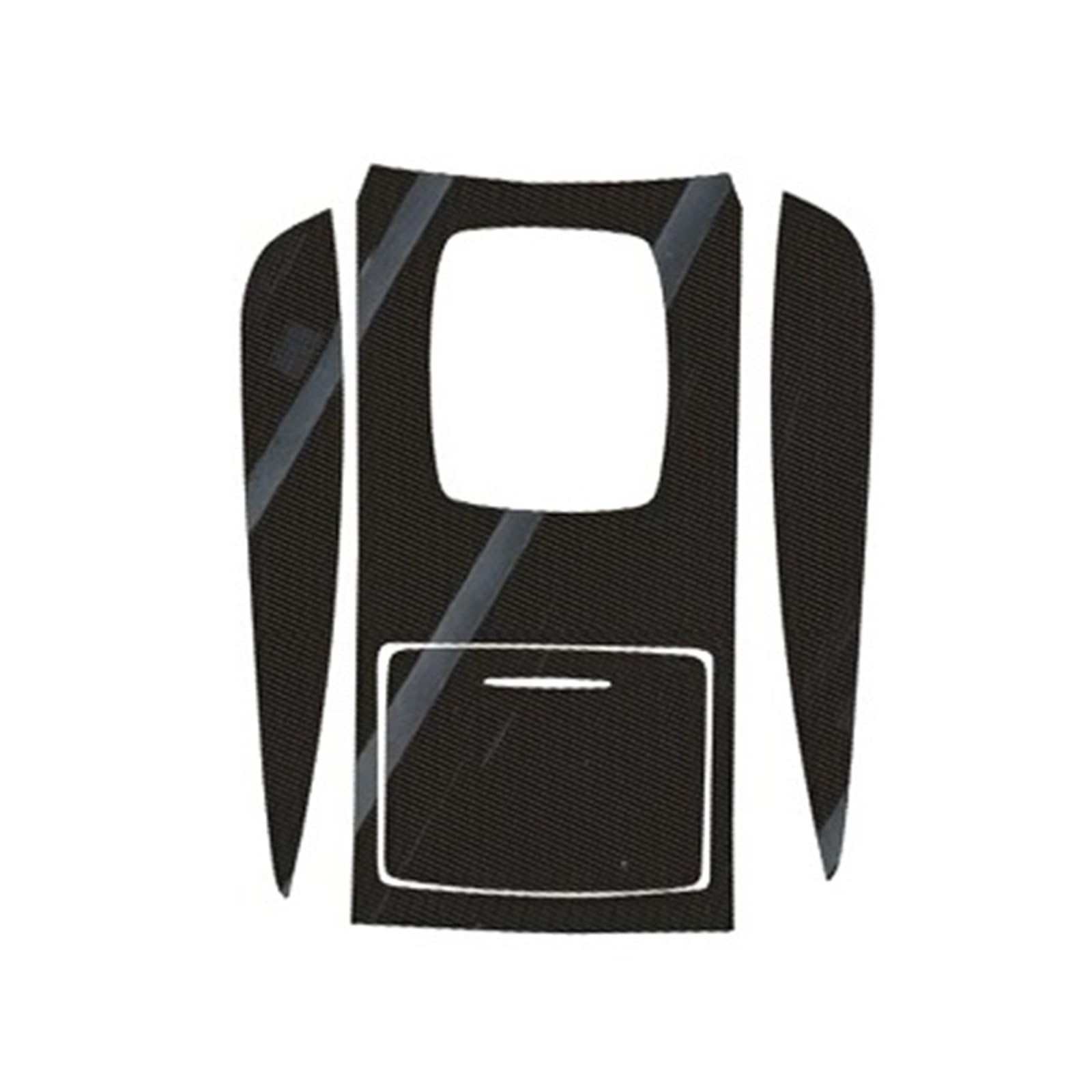 OWYTNRCJ Autofolie, Innenaufkleber, Mittelkonsole, Schalthebelverkleidung, kompatibel mit Infiniti QX70 FX35 FX37 FX50 2009–2016, Kohlefaser(5D CF Black,Left Hand Drive) von OWYTNRCJ
