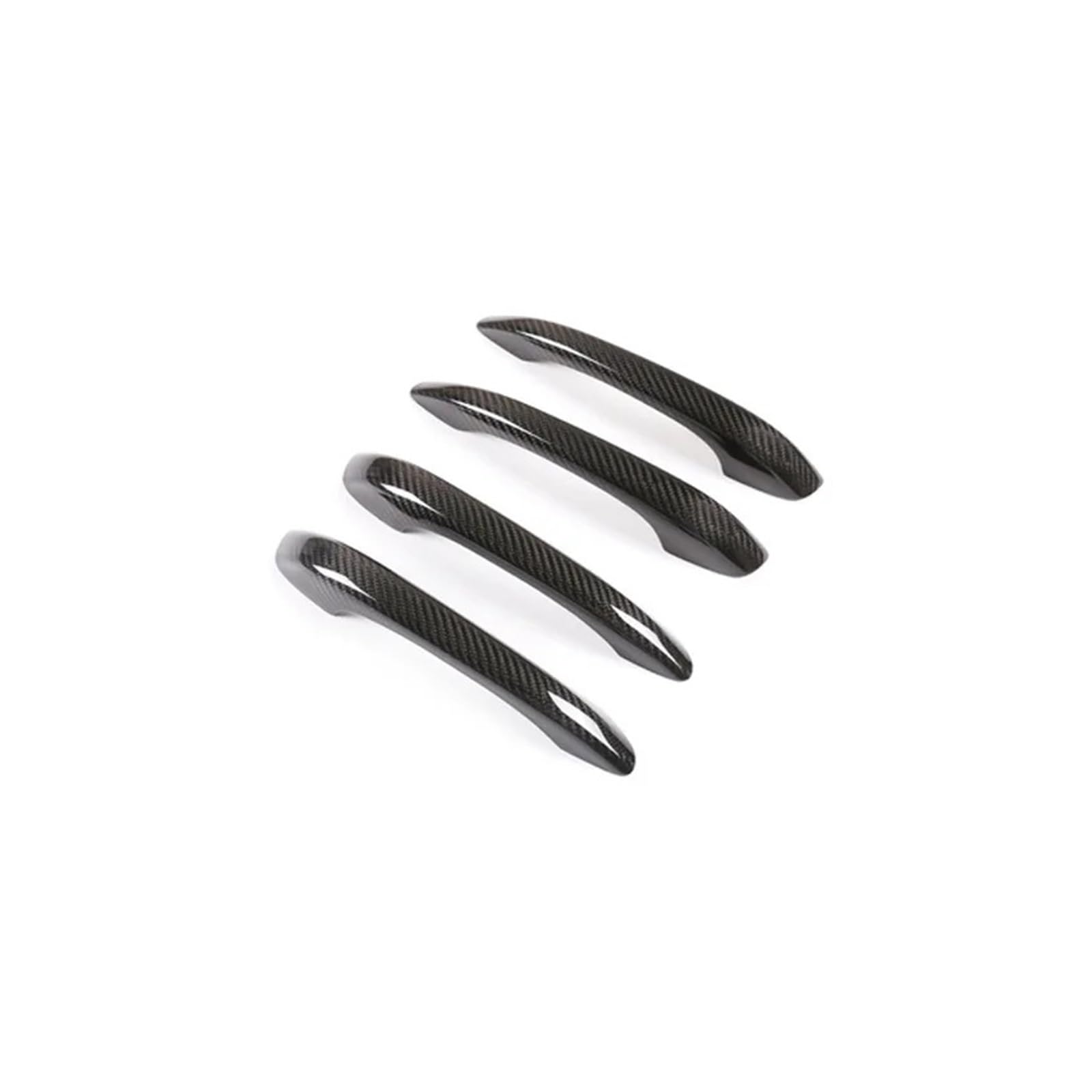OWYTNRCJ Autozubehör Auto-Außentürgriffabdeckung mit Schlüssellochgriffabdeckung Verkleidung aus Kohlefaser, kompatibel mit Porsche MACAN 2014–2020(Handle Without Hole) von OWYTNRCJ