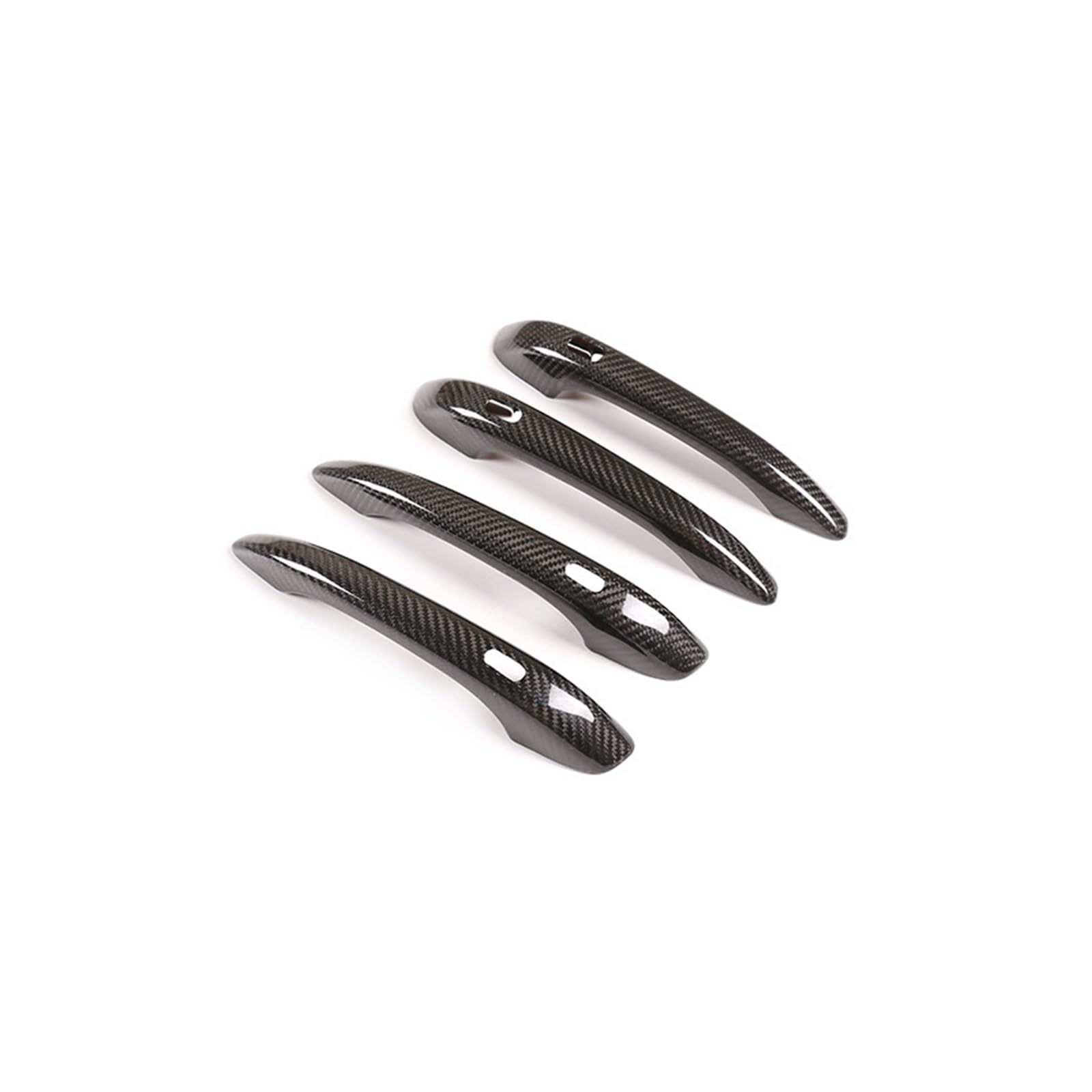 OWYTNRCJ Autozubehör Auto-Außentürgriffabdeckung mit Schlüssellochgriffabdeckung Verkleidung aus Kohlefaser, kompatibel mit Porsche MACAN 2014–2020(Handle with Hole) von OWYTNRCJ