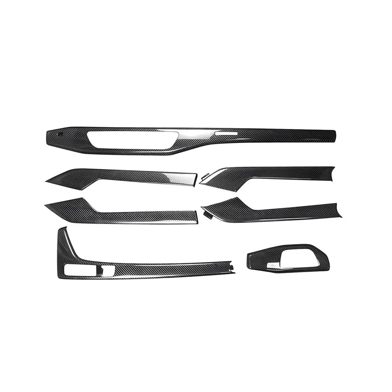 OWYTNRCJ Carbon Fiber Central Control Shift Panel 7 Stück Set Kompatibel for Audi B9 A4 A5 S4 S5 2017 2021 Innen Upgrade Carbon Fiber Innen(A5 Coupe) von OWYTNRCJ