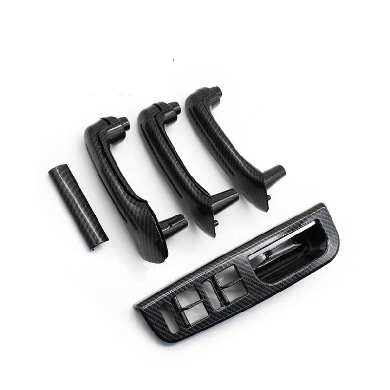 OWYTNRCJ Carbon Fiber LHD Auto Vorne Hinten Links Rechts Tür Pull Haltegriff Kompatibel for VW Bora Golf 4 MK4 Jetta 1999 2000 2001 2002 2003 2004(LHD 8PCS) von OWYTNRCJ