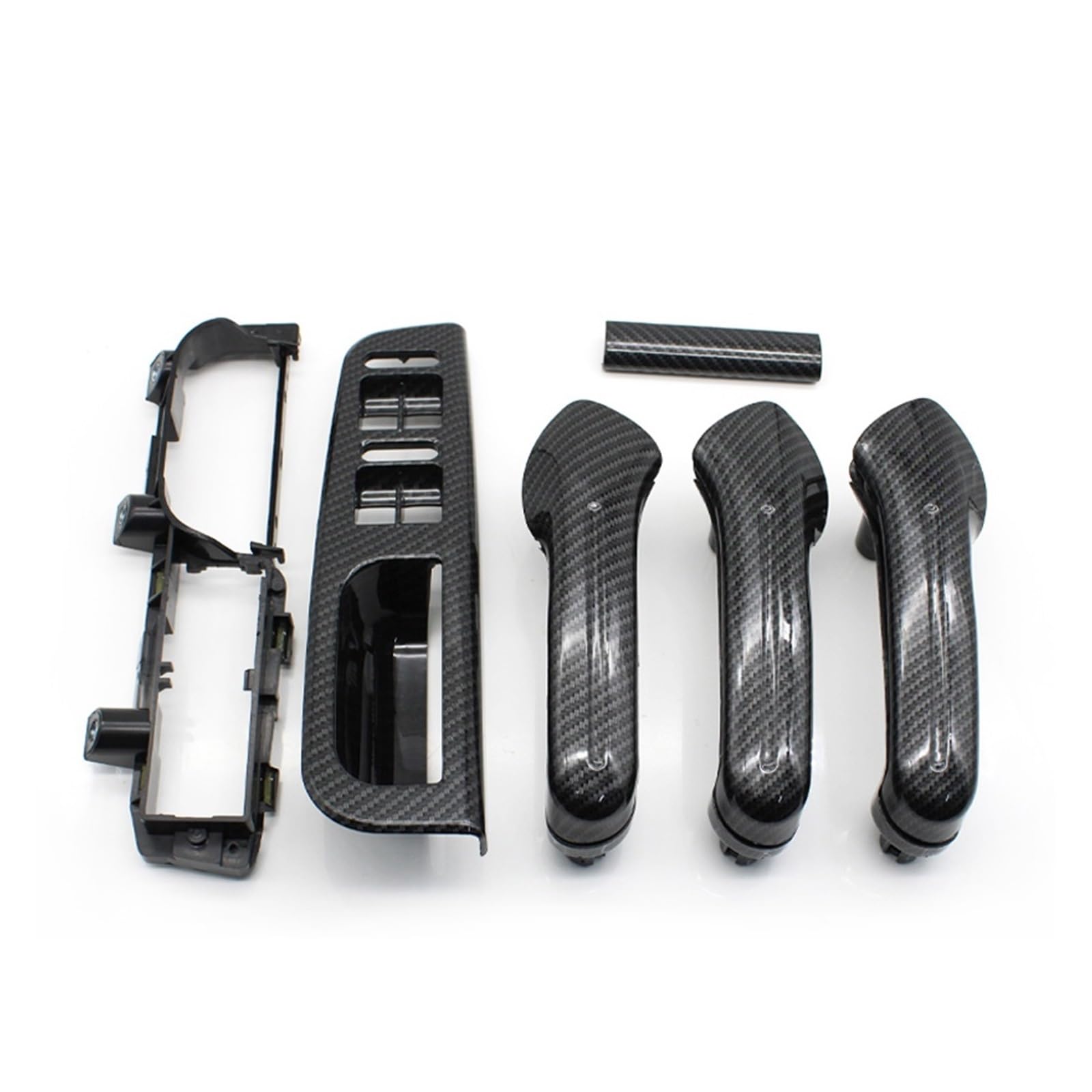 OWYTNRCJ Carbon Fiber LHD Auto Vorne Hinten Links Rechts Tür Pull Haltegriff Kompatibel for VW Bora Golf 4 MK4 Jetta 1999 2000 2001 2002 2003 2004(LHD 9PCS) von OWYTNRCJ