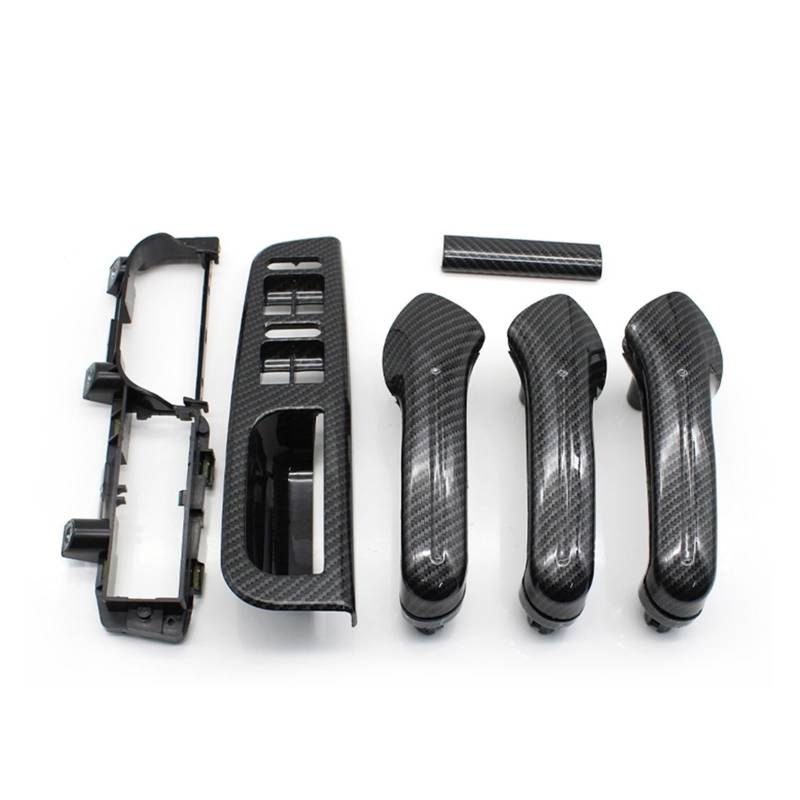 OWYTNRCJ Carbon Fiber LHD Auto Vorne Hinten Links Rechts Tür Pull Haltegriff Kompatibel for VW Bora Golf 4 MK4 Jetta 1999 2000 2001 2002 2003 2004(LHD 9PCS) von OWYTNRCJ