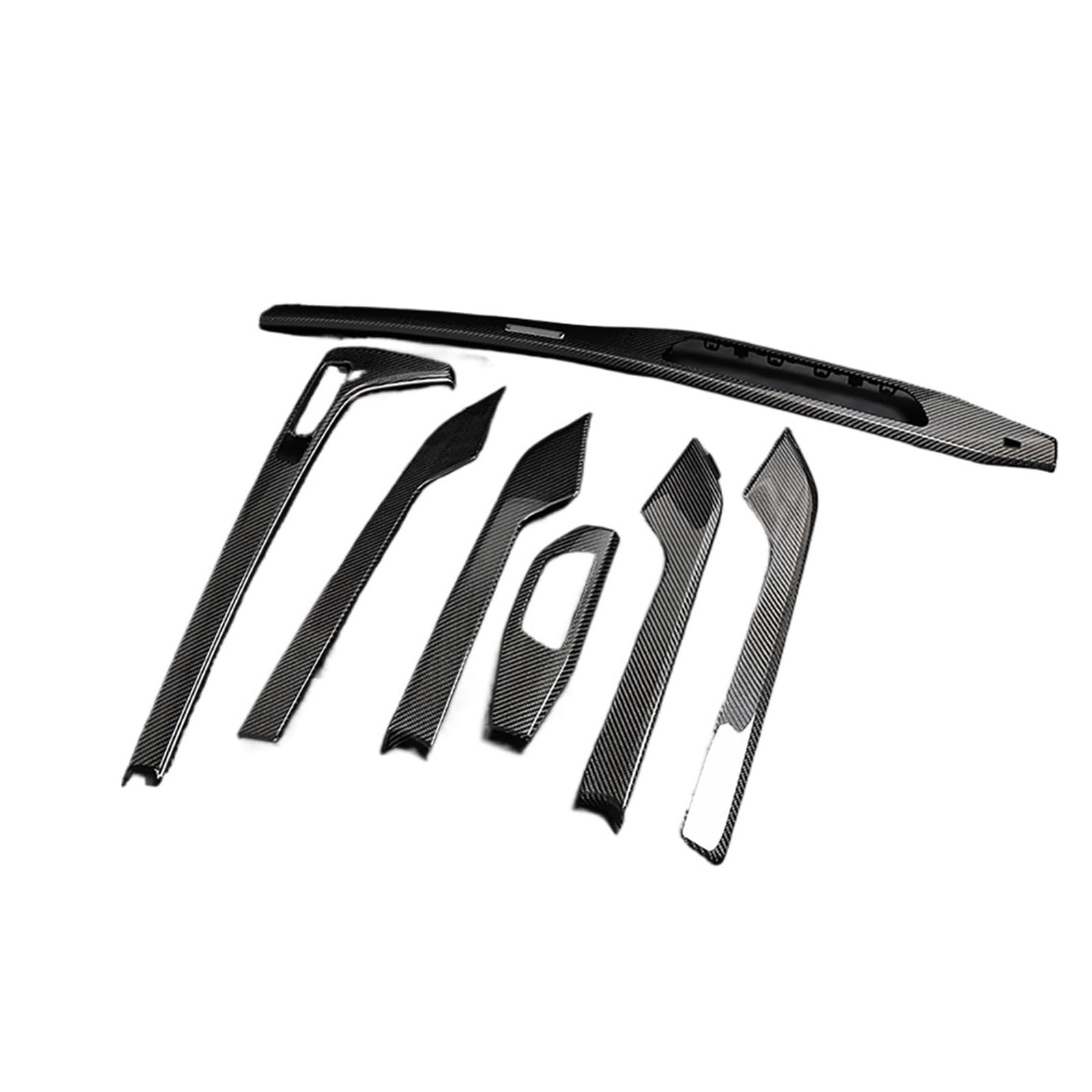 OWYTNRCJ Carbonfaser-Innenraum-Mittelbedienfeld, kompatibel mit Audi B9 B9PA A4 A5 S4 S5 2017–2024, Innenraum-Upgrade, 7-teiliger Carbonfaser-Innenraum(S5 7 Piece Set) von OWYTNRCJ