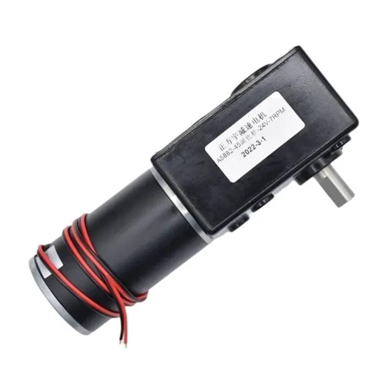 OWYTNRCJ DC12V 24V Getriebemotor mit starkem Drehmoment Metall-Turbo-Schneckengetriebemotor Rückwärtsgang Niedrige Geschwindigkeit 250 kg.cm Selbstsperrender Schnecken-DC-Getriebemotor(Motor x Bracket von OWYTNRCJ