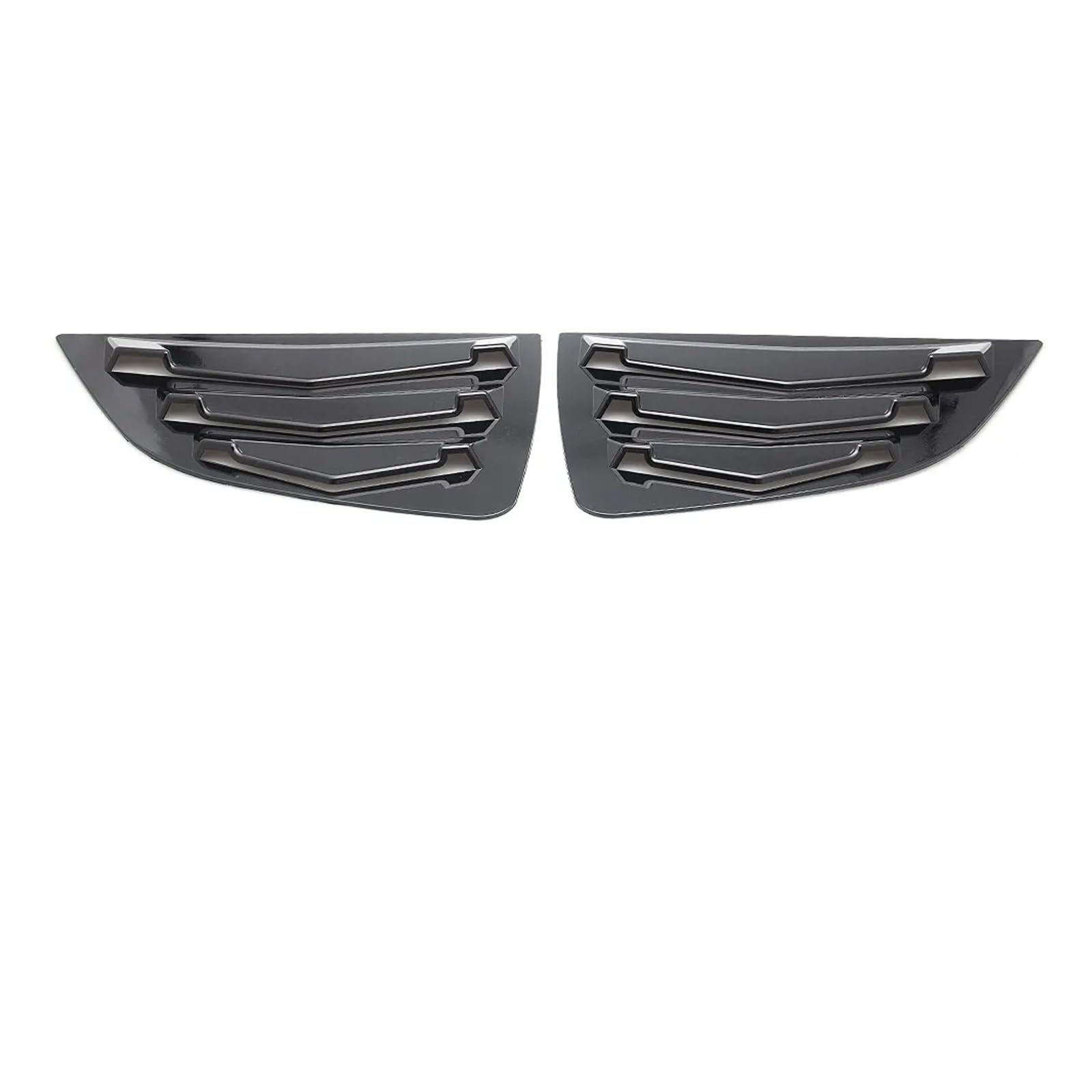 OWYTNRCJ Dreieckiger Verschluss, kompatibel mit Fit 14-18, Umrüstzubehör, 2-teiliges Auto-Seitenfenster, Sonnenschutz hinten, Luftauslässe, Jalousien, Spoiler-Panel(Bright Black) von OWYTNRCJ