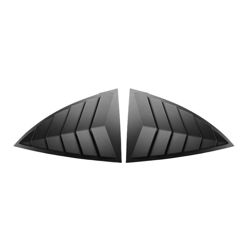 OWYTNRCJ Fensterjalousie kompatibel for Tesla Model Y 2021–23, hintere Seitenrollos im Sport-Stil, Lüftungsverkleidung, dreieckige Autofenster-Rollladenabdeckung(Matte Black) von OWYTNRCJ