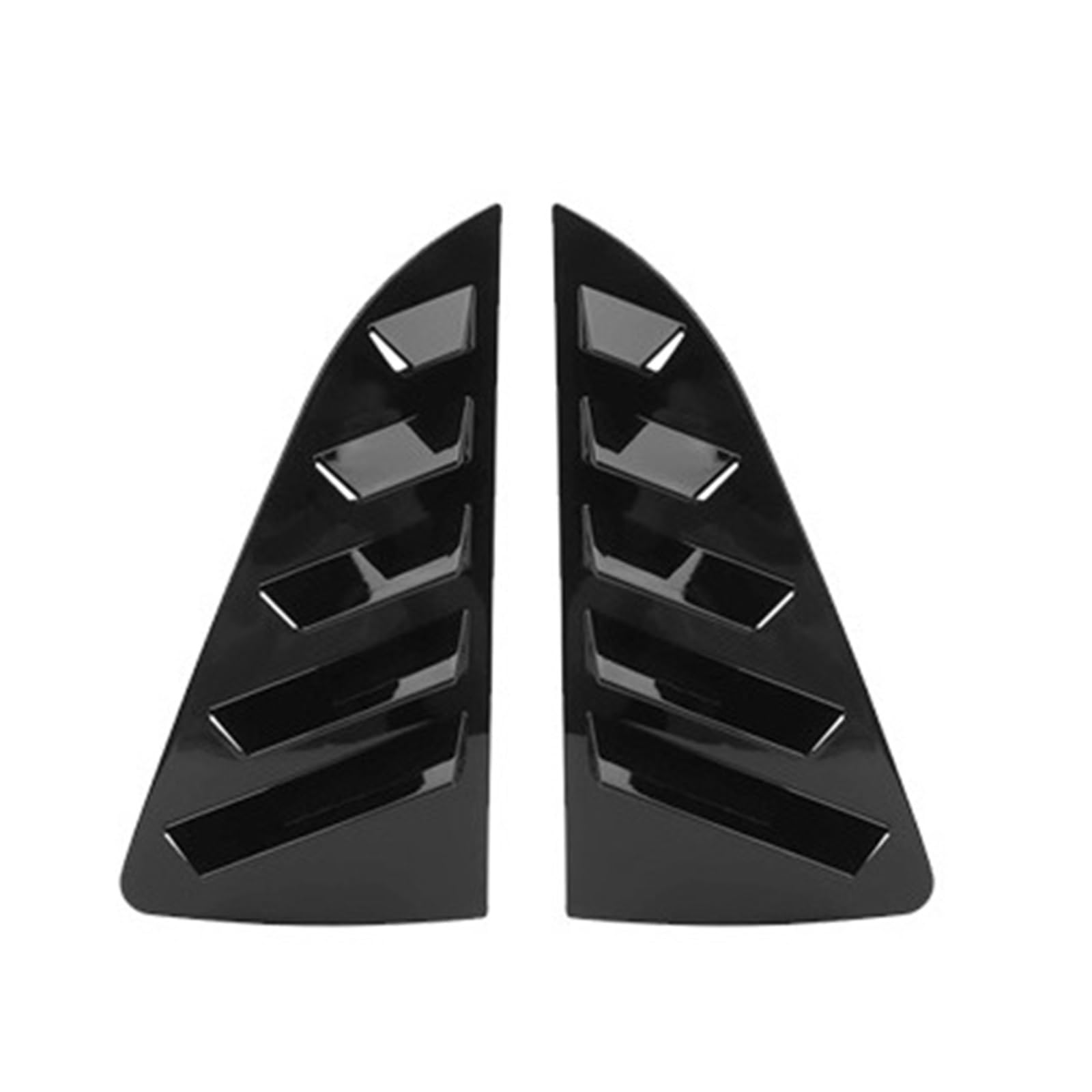 OWYTNRCJ Fensterlamellenabdeckung kompatibel for VW Polo MK4 9N MK5 6R 6C MK6 AW TSI MPI GTI 2001-2023 Dreieckige Fensterläden hinten Sonnenschutz Entlüftung(Black Polo MK5) von OWYTNRCJ