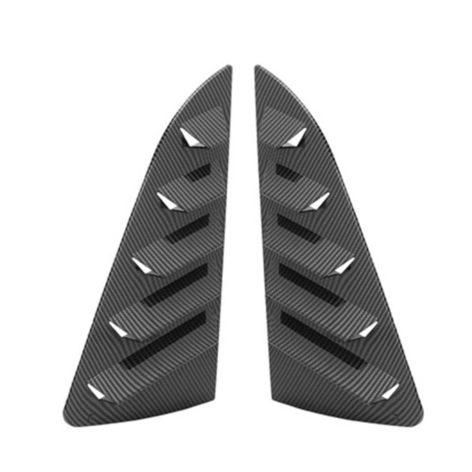 OWYTNRCJ Fensterlamellenabdeckung kompatibel for VW Polo MK4 9N MK5 6R 6C MK6 AW TSI MPI GTI 2001-2023 Dreieckige Fensterläden hinten Sonnenschutz Entlüftung(Carbon Look Polo MK5) von OWYTNRCJ