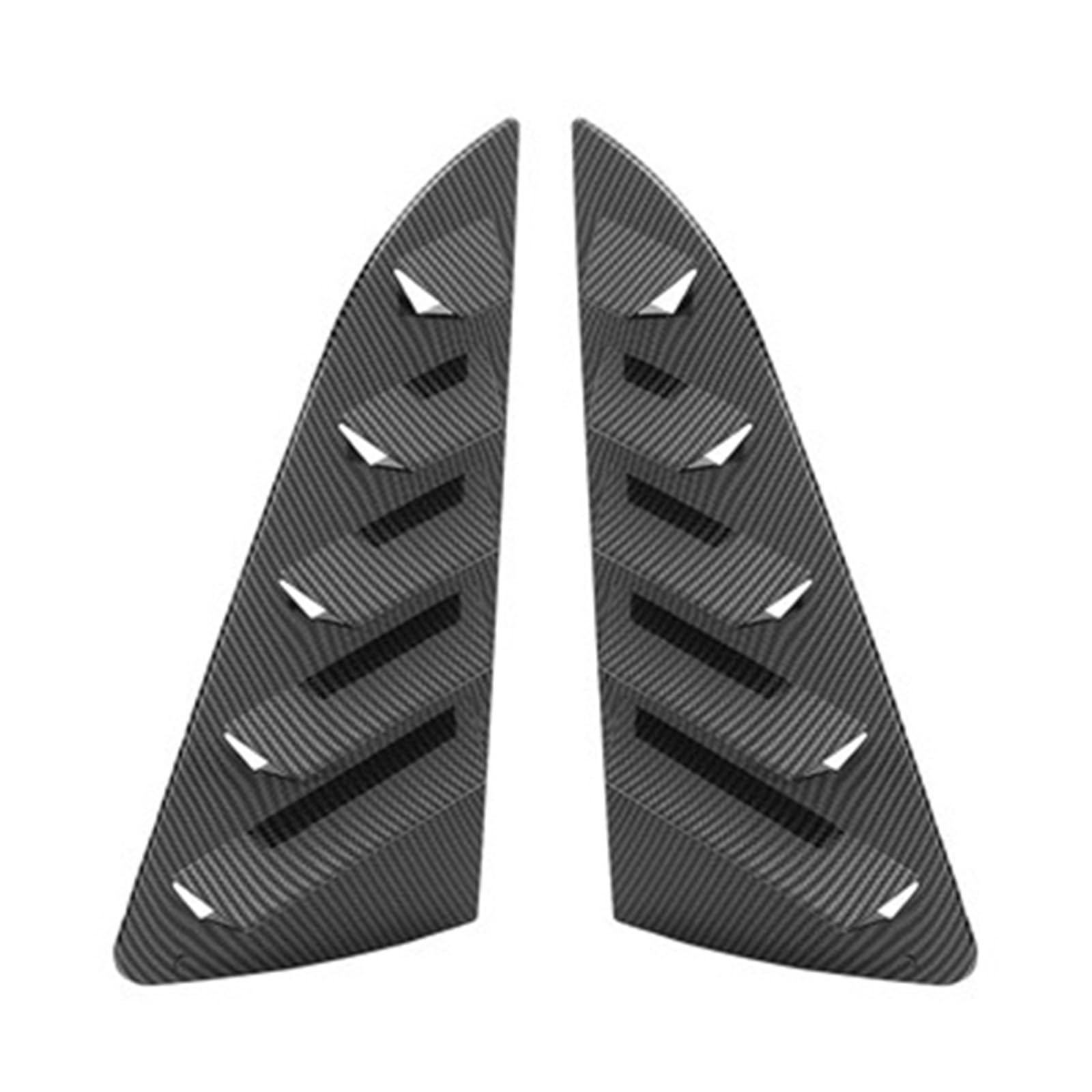 OWYTNRCJ Fensterlamellenabdeckung kompatibel for VW Polo MK4 9N MK5 6R 6C MK6 AW TSI MPI GTI 2001-2023 Dreieckige Fensterläden hinten Sonnenschutz Entlüftung(Carbon Look Polo MK5) von OWYTNRCJ