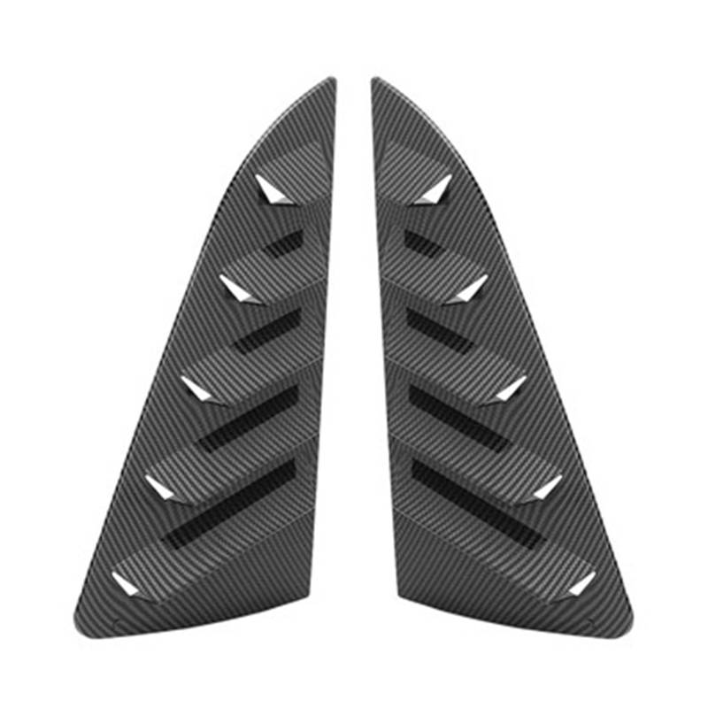 OWYTNRCJ Fensterlamellenabdeckung kompatibel for VW Polo MK4 9N MK5 6R 6C MK6 AW TSI MPI GTI 2001-2023 Dreieckige Fensterläden hinten Sonnenschutz Entlüftung(Carbon Look Polo MK5) von OWYTNRCJ