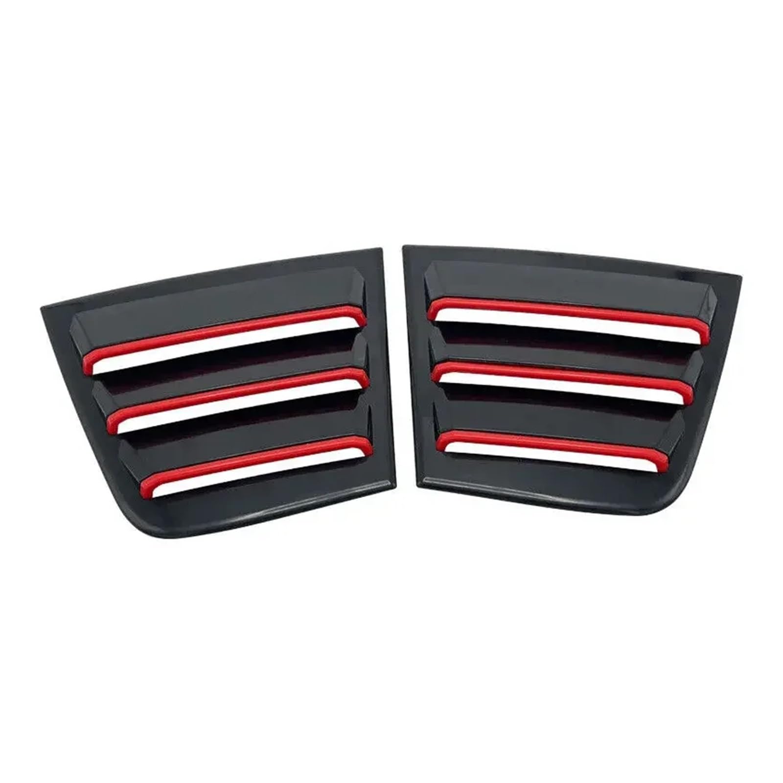 OWYTNRCJ Fensterseitenverschluss Kompatibel for Dodge Charger 2011-2021 Auto-Hintere Lamellenabdeckung Blindverkleidung Aufkleber Entlüftungsschaufel ABS-Kohlefaser-Zubehör(Black Red Line) von OWYTNRCJ