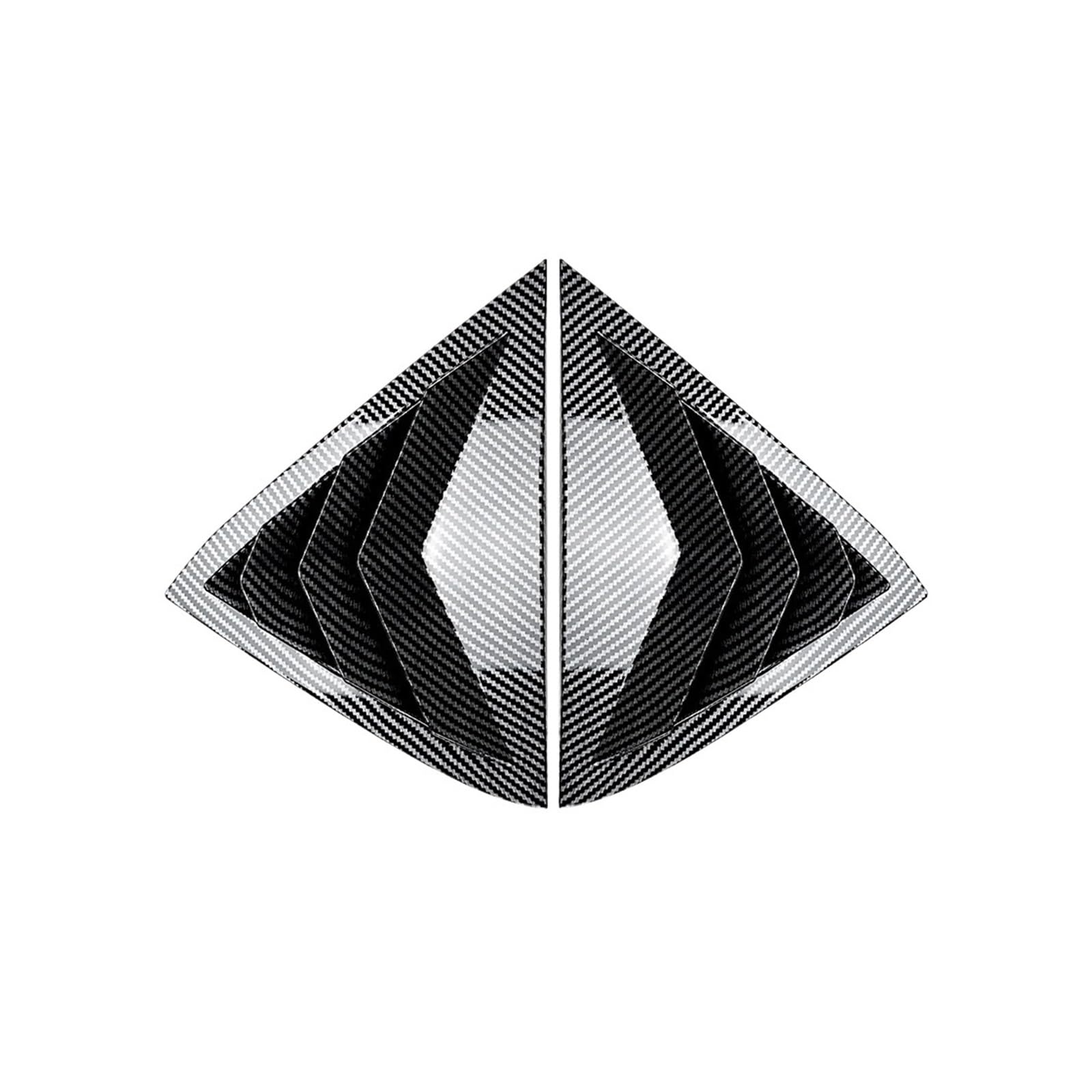 OWYTNRCJ Heckscheibenjalousie Kompatibel for Fiesta MK7 MK7.5 2008-2017 Lüftungsschlitze Abdeckung Spoiler Auto Seitenfenster Dekoration Abdeckung(Carbon Look) von OWYTNRCJ