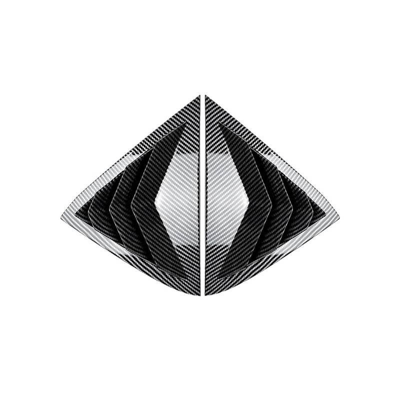 OWYTNRCJ Heckscheibenjalousie Kompatibel for Fiesta MK7 MK7.5 2008-2017 Lüftungsschlitze Abdeckung Spoiler Auto Seitenfenster Dekoration Abdeckung(Carbon Look) von OWYTNRCJ