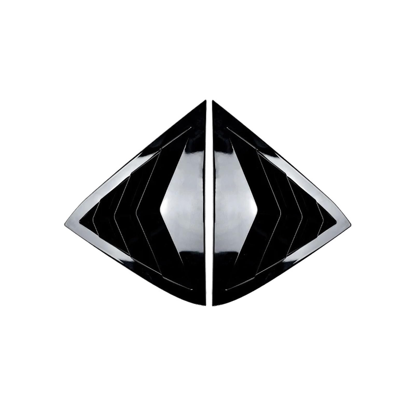 OWYTNRCJ Heckscheibenjalousie Kompatibel for Fiesta MK7 MK7.5 2008-2017 Lüftungsschlitze Abdeckung Spoiler Auto Seitenfenster Dekoration Abdeckung(Glossy Black) von OWYTNRCJ