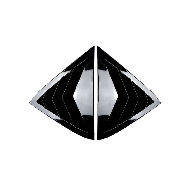 OWYTNRCJ Heckscheibenjalousie Kompatibel for Fiesta MK7 MK7.5 2008-2017 Lüftungsschlitze Abdeckung Spoiler Auto Seitenfenster Dekoration Abdeckung(Glossy Black) von OWYTNRCJ
