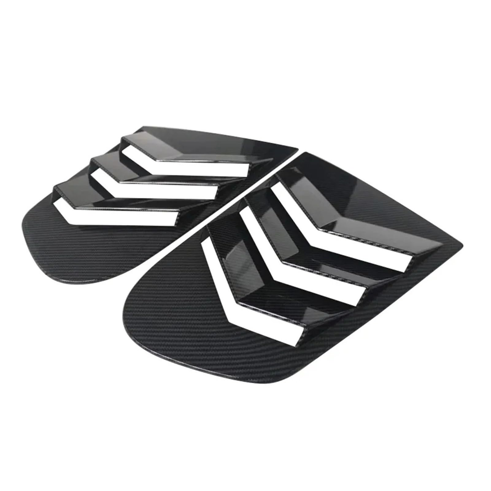 OWYTNRCJ Heckscheibenlamellen Kompatibel for VW Scirocco 2009-2018 Air Vent Scoop Shades Abdeckung Trim Jalousien Autozubehör(Carbon Fiber Look) von OWYTNRCJ