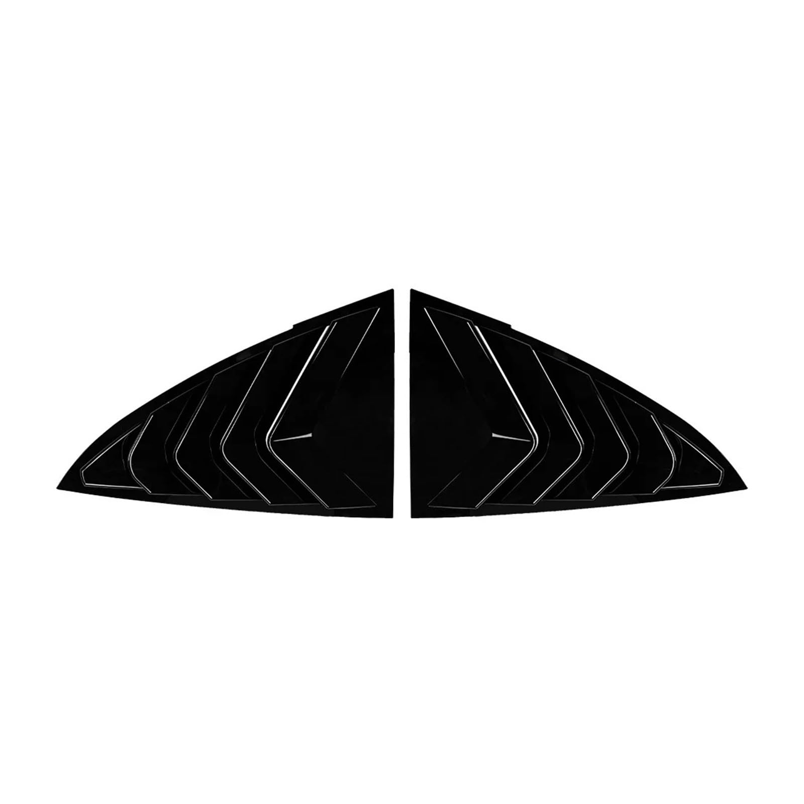 OWYTNRCJ Heckscheibenrollladen Kompatibel for Tesla Model 3 2017-2023 Model Y 2020-2023 Abdeckung Spoiler Paar Heckdreieck Fensterlamellenrollladenverkleidung(Gloss Black) von OWYTNRCJ