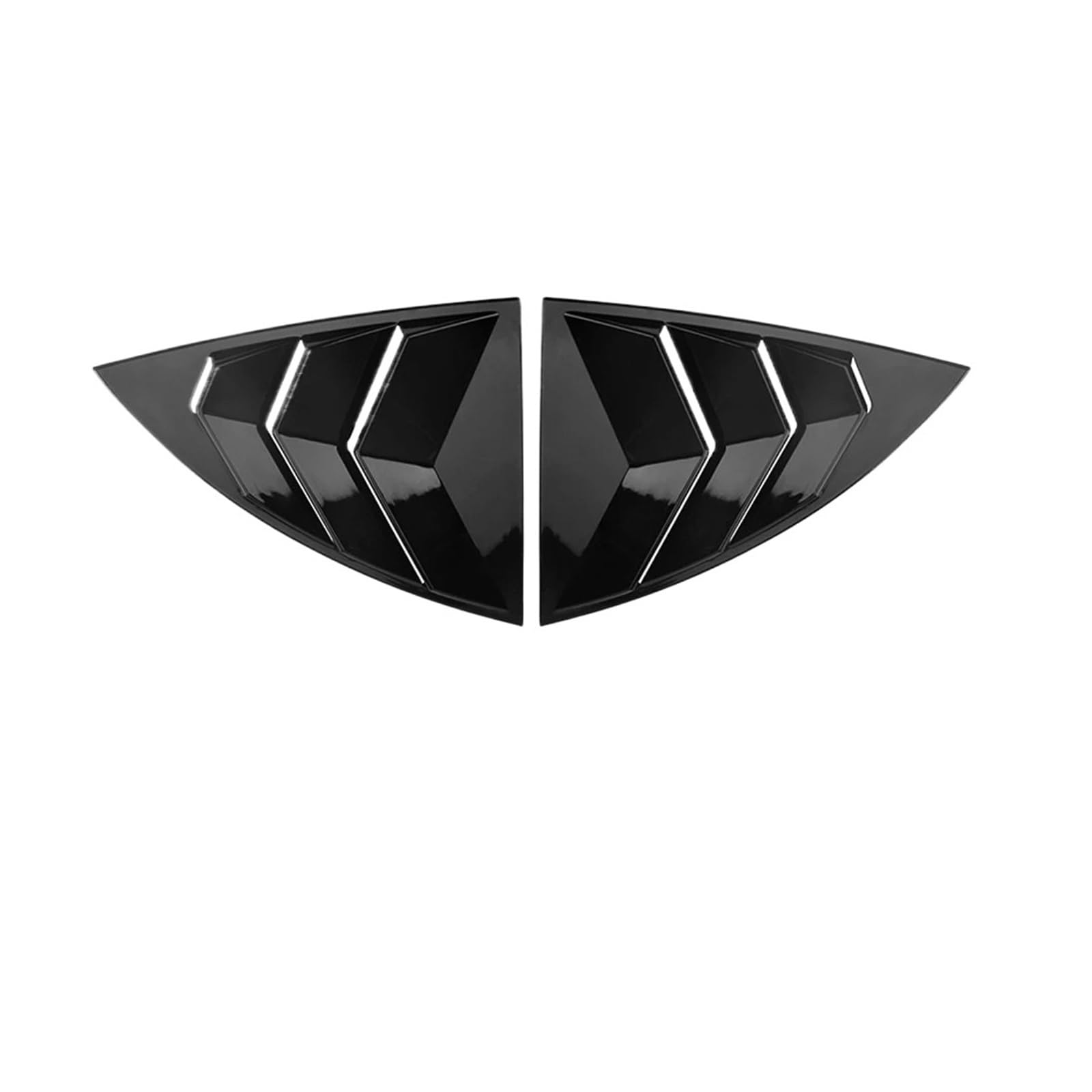 OWYTNRCJ Heckscheibenrollladen for Auto, kompatibel mit Tesla Model Y, seitliche Lüftungsverkleidung, dreieckig, modifizierte Zubehörabdeckung, 1 Paar, ABS(Bright Black Version) von OWYTNRCJ