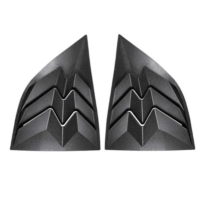 OWYTNRCJ Hinten Seite Fenster Lamellen Kompatibel for Dodge Challenger 2X 2008-2021 ABS Windschutzscheibe Sonnenschutz Abdeckung Matte Schwarz von OWYTNRCJ