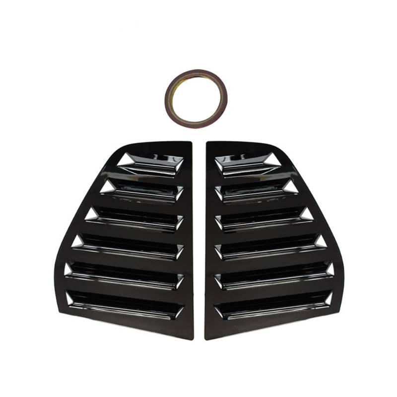 OWYTNRCJ Hinten Seite Fenster Rollladen Kompatibel for VW Golf 5 Golf 6 Golf 7 MK5 MK6 MK7 MK7 5 2003-2020 Abdeckung Jalousie Air Vents Paar Trim Spoiler(Golf 5 Glossy Black) von OWYTNRCJ