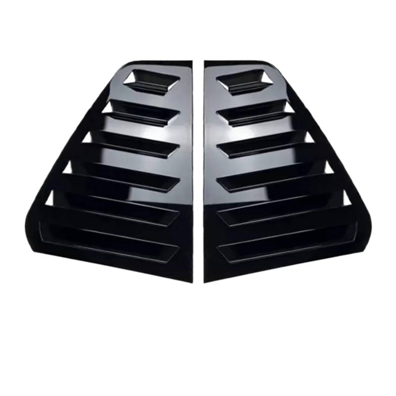 OWYTNRCJ Hinten Seite Fenster Rollladen Kompatibel for VW Golf MK7 MK7.5 13-19 Zubehör Auto Außen Teile Trim Abdeckung Dreieck Schutz(Glossy Black) von OWYTNRCJ