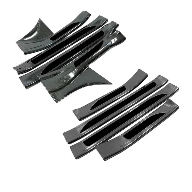 OWYTNRCJ Hybrid-Autotürschwelle, kompatibel mit Toyota RAV4 XA50 2019 2020 2021 2022 2023 2024, Abriebschutzabdeckung, Edelstahlzubehör(8pcs Black,Gasoline) von OWYTNRCJ