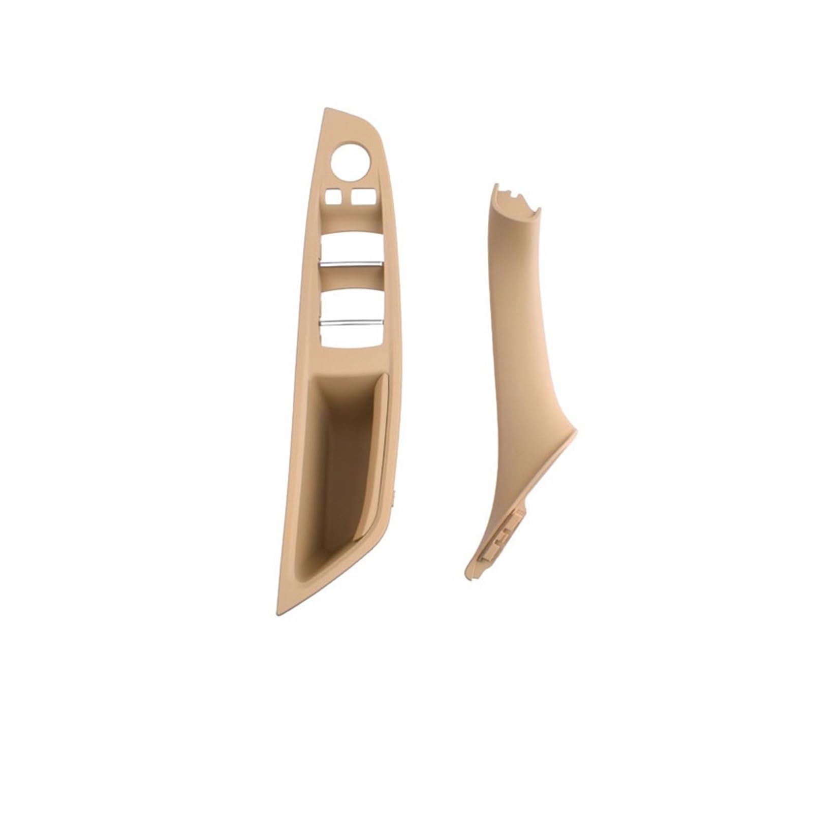 OWYTNRCJ Innenausstattung Vordertür Armlehne Panel Trim Pull Griff Set Ersatz Kompatibel for BMW 5 Series F10 F11 F18 520i 523i 525i 528i 535i(Beige LHD 2PCS) von OWYTNRCJ