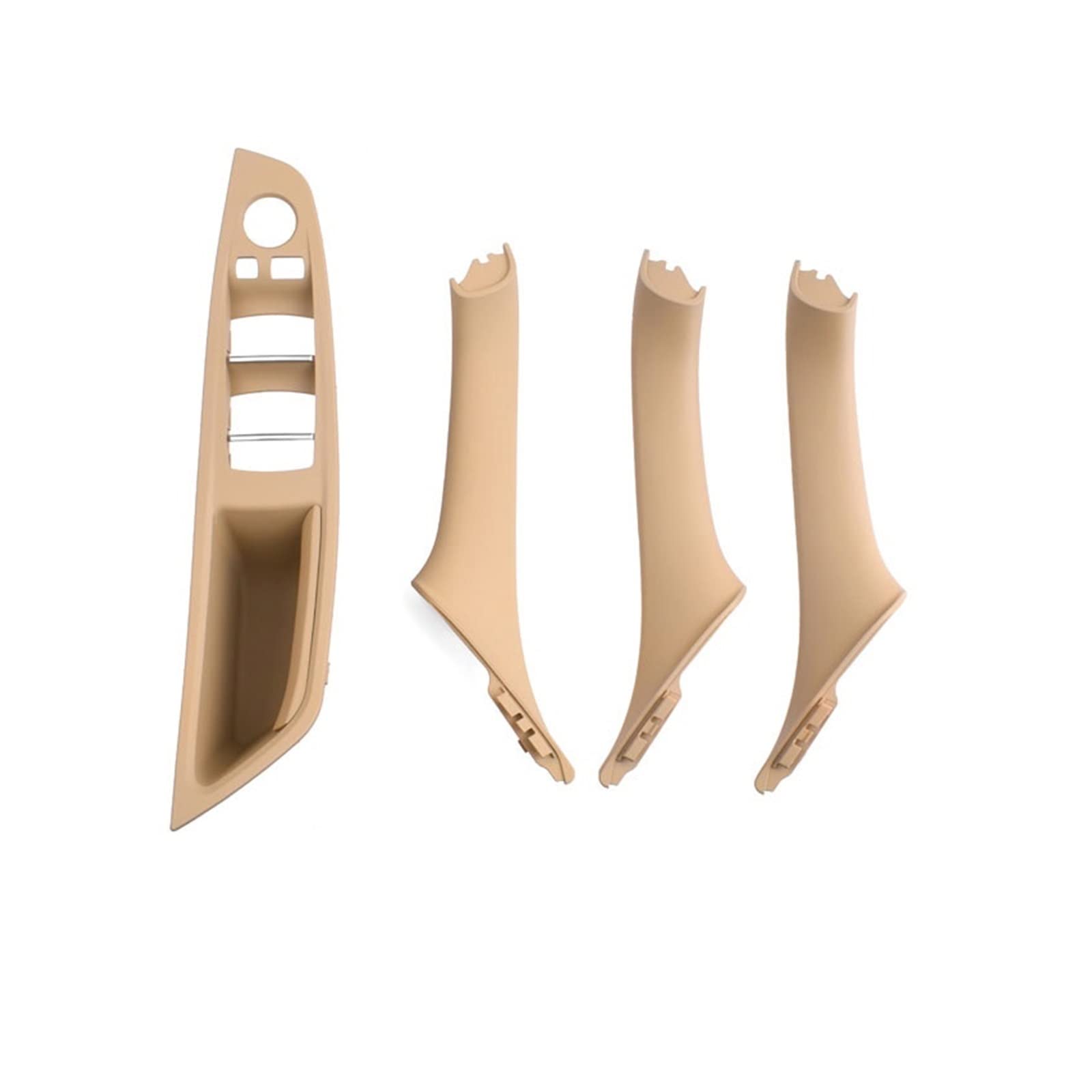 OWYTNRCJ Innenausstattung Vordertür Armlehne Panel Trim Pull Griff Set Ersatz Kompatibel for BMW 5 Series F10 F11 F18 520i 523i 525i 528i 535i(Beige LHD 4PCS) von OWYTNRCJ