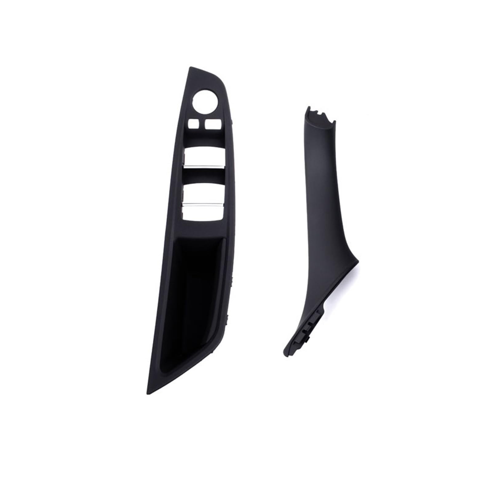 OWYTNRCJ Innenausstattung Vordertür Armlehne Panel Trim Pull Griff Set Ersatz Kompatibel for BMW 5 Series F10 F11 F18 520i 523i 525i 528i 535i(Black LHD 2PCS) von OWYTNRCJ