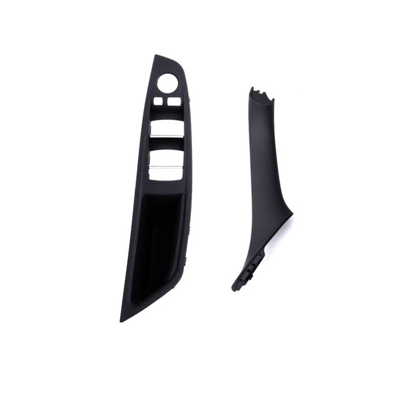 OWYTNRCJ Innenausstattung Vordertür Armlehne Panel Trim Pull Griff Set Ersatz Kompatibel for BMW 5 Series F10 F11 F18 520i 523i 525i 528i 535i(Black LHD 2PCS) von OWYTNRCJ