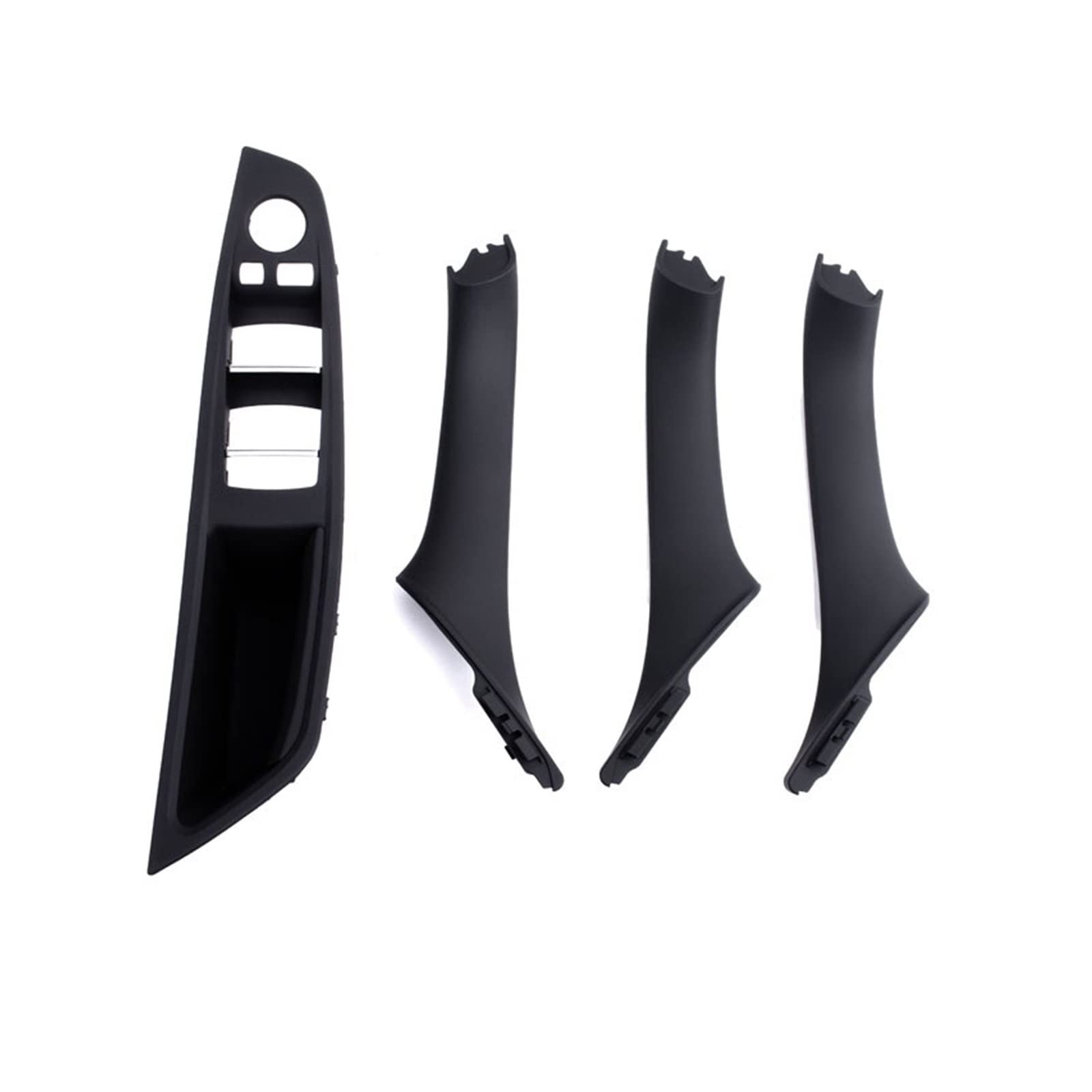OWYTNRCJ Innenausstattung Vordertür Armlehne Panel Trim Pull Griff Set Ersatz Kompatibel for BMW 5 Series F10 F11 F18 520i 523i 525i 528i 535i(Black LHD 4PCS) von OWYTNRCJ