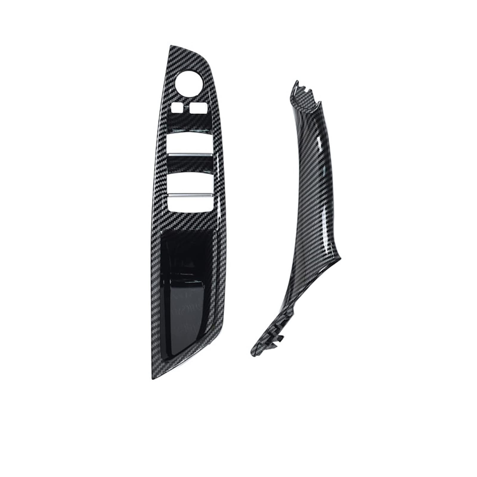 OWYTNRCJ Innenausstattung Vordertür Armlehne Panel Trim Pull Griff Set Ersatz Kompatibel for BMW 5 Series F10 F11 F18 520i 523i 525i 528i 535i(Carbonfiber LHD 2PCS) von OWYTNRCJ