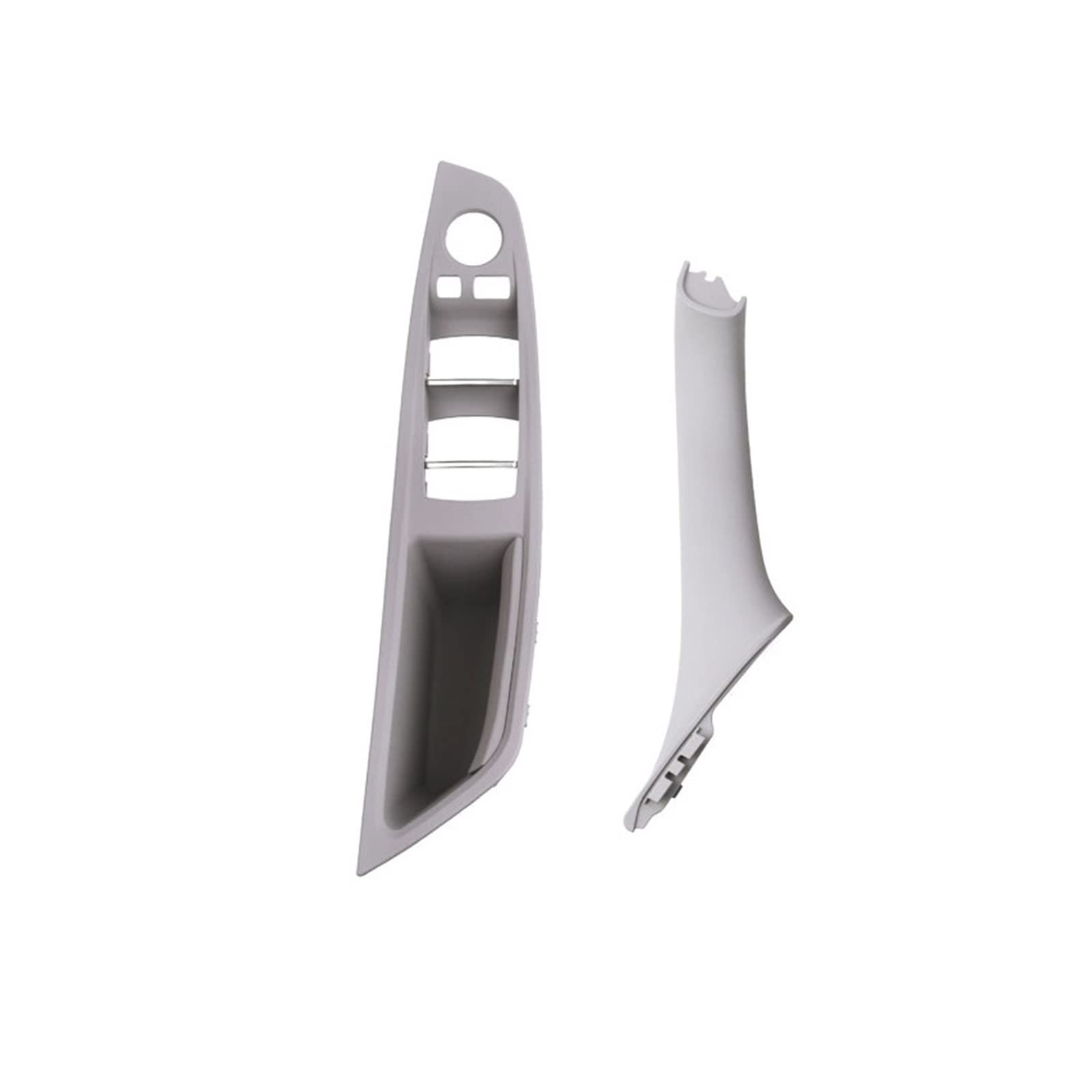 OWYTNRCJ Innenausstattung Vordertür Armlehne Panel Trim Pull Griff Set Ersatz Kompatibel for BMW 5 Series F10 F11 F18 520i 523i 525i 528i 535i(Gray LHD 2PCS) von OWYTNRCJ
