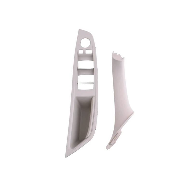 OWYTNRCJ Innenausstattung Vordertür Armlehne Panel Trim Pull Griff Set Ersatz Kompatibel for BMW 5 Series F10 F11 F18 520i 523i 525i 528i 535i(Oyster LHD 2PCS) von OWYTNRCJ