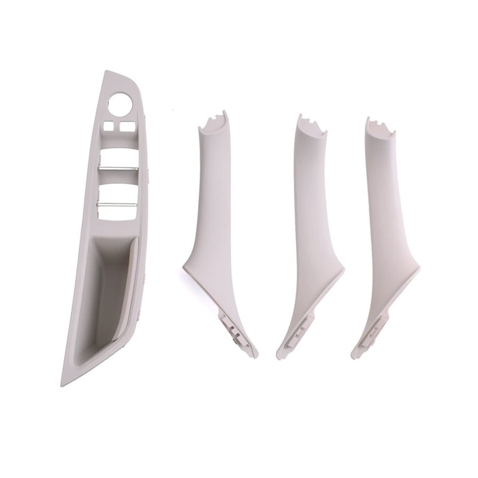 OWYTNRCJ Innenausstattung Vordertür Armlehne Panel Trim Pull Griff Set Ersatz Kompatibel for BMW 5 Series F10 F11 F18 520i 523i 525i 528i 535i(Oyster LHD 4PCS) von OWYTNRCJ