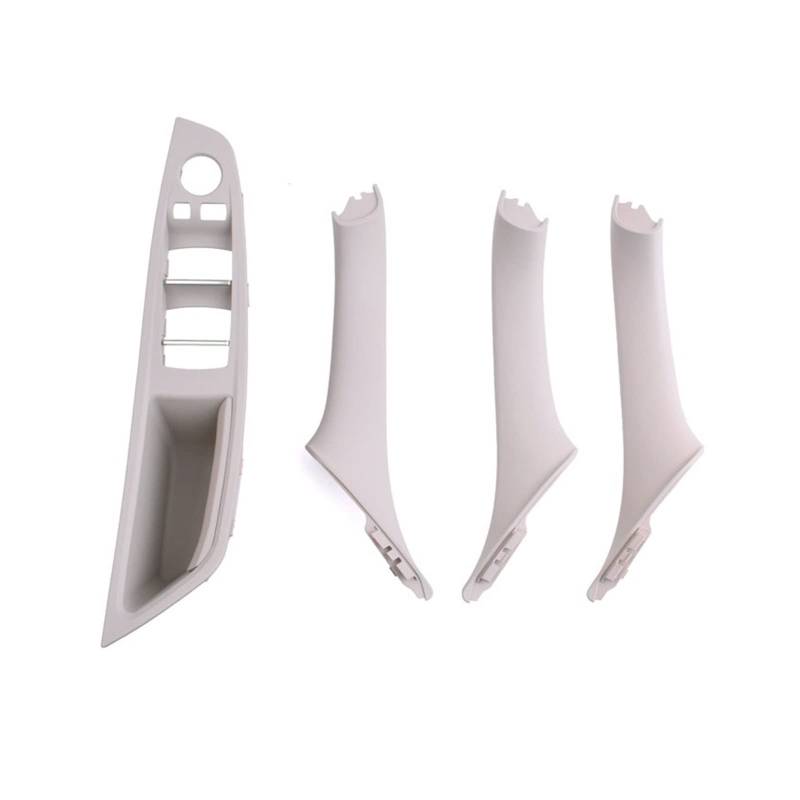 OWYTNRCJ Innenausstattung Vordertür Armlehne Panel Trim Pull Griff Set Ersatz Kompatibel for BMW 5 Series F10 F11 F18 520i 523i 525i 528i 535i(Oyster LHD 4PCS) von OWYTNRCJ