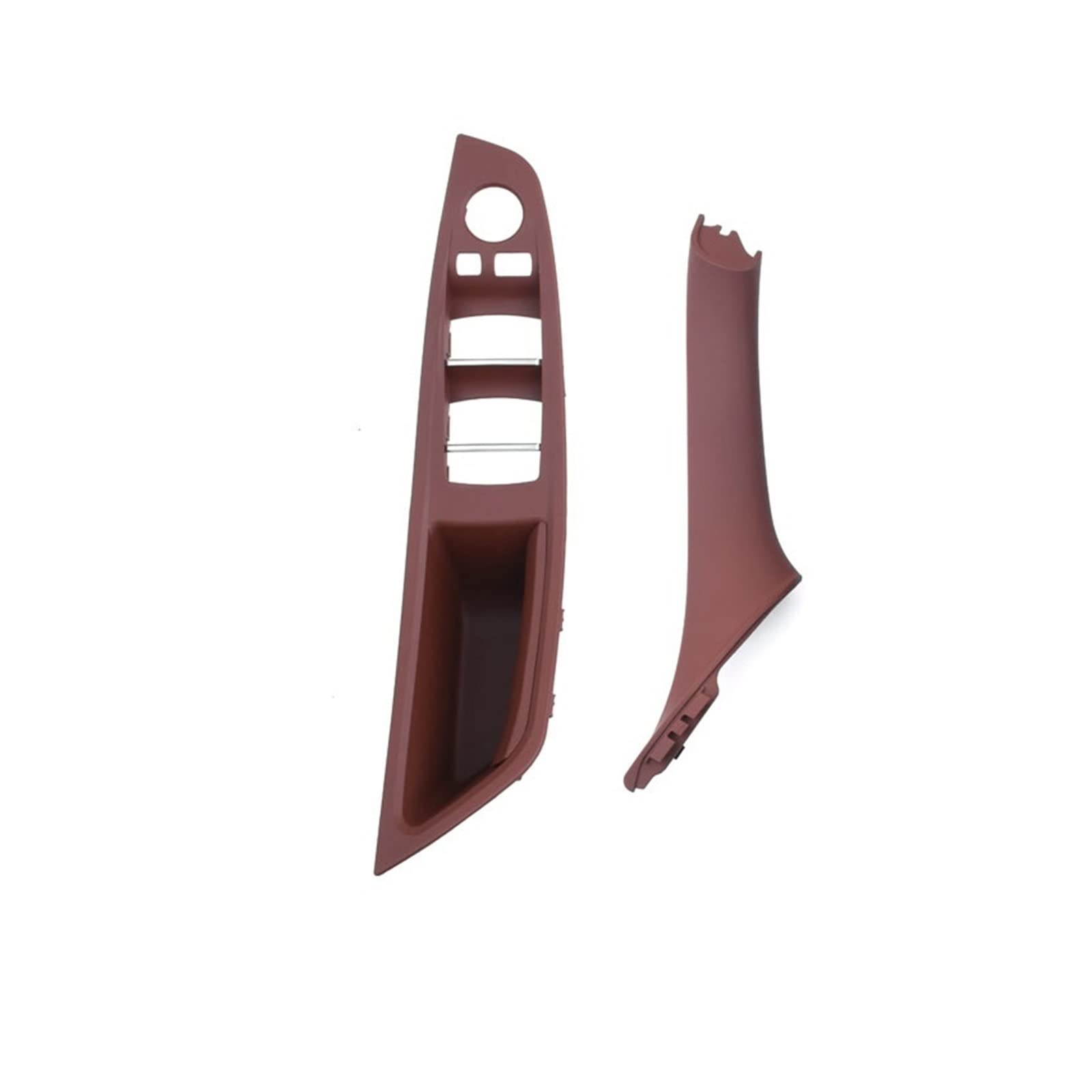 OWYTNRCJ Innenausstattung Vordertür Armlehne Panel Trim Pull Griff Set Ersatz Kompatibel for BMW 5 Series F10 F11 F18 520i 523i 525i 528i 535i(Red Brown LHD 2PCS) von OWYTNRCJ