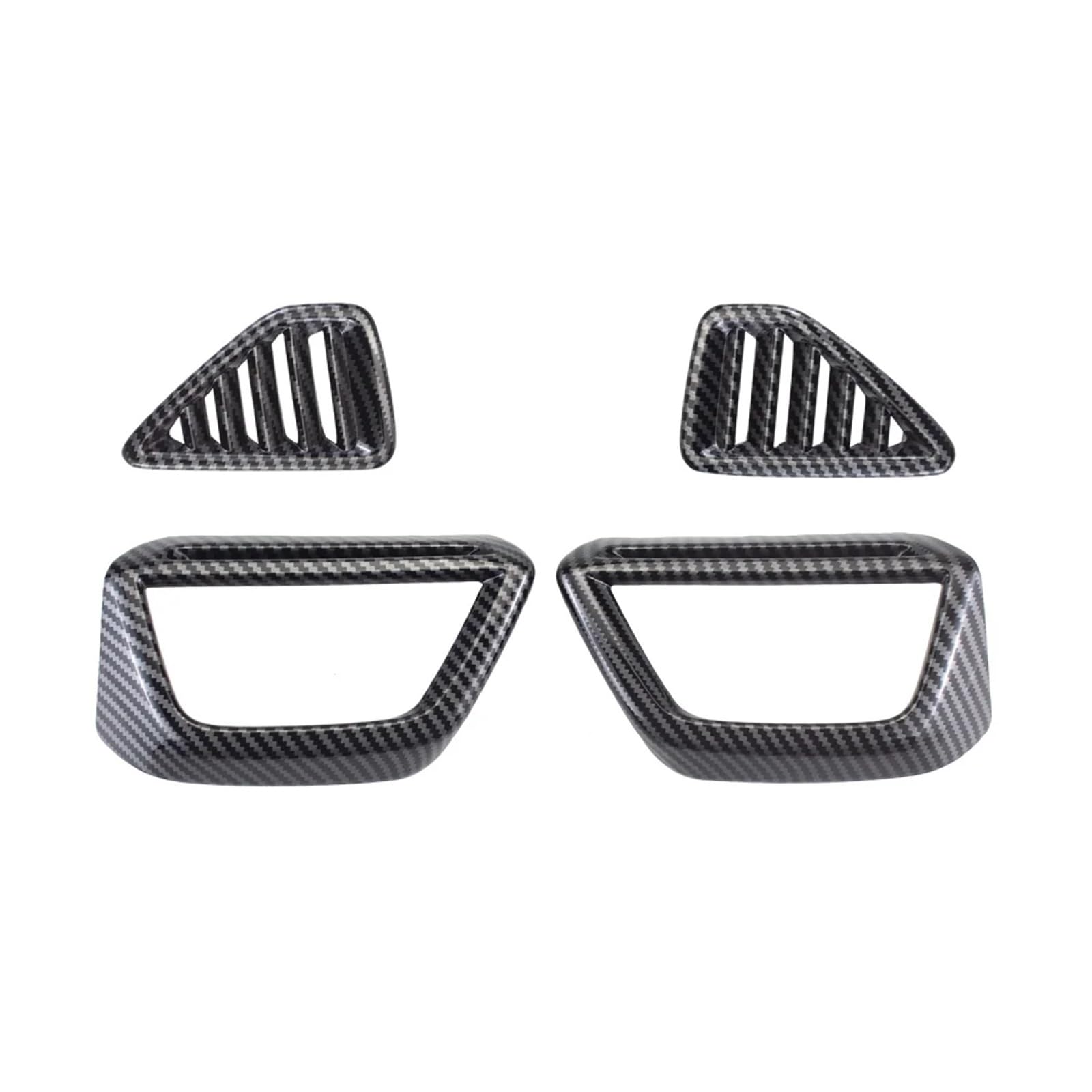 OWYTNRCJ Klimaanlagenauslässe Kompatibel for Peugeot 208 2020-2025 ABS-Kohlefaserfarbe AC-Entlüftungsrahmen-Zierabdeckung Innendekorativ(4 Pieces) von OWYTNRCJ