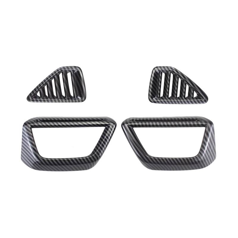 OWYTNRCJ Klimaanlagenauslässe Kompatibel for Peugeot 208 2020-2025 ABS-Kohlefaserfarbe AC-Entlüftungsrahmen-Zierabdeckung Innendekorativ(4 Pieces) von OWYTNRCJ