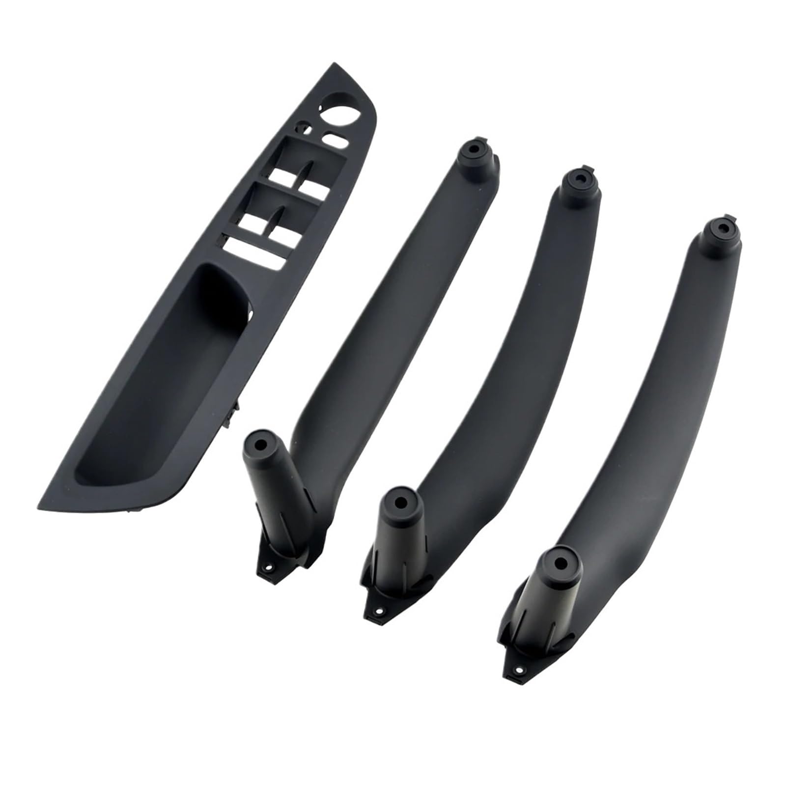 OWYTNRCJ LHD 4-teiliges Set, linker vorderer Fahrersitz, Innentür-Armlehnen, Türzuziehgriff-Kit, Ersatz, kompatibel mit BMW E70 E71 X5 X6 2007–2013(Black 4Pcs LHD) von OWYTNRCJ