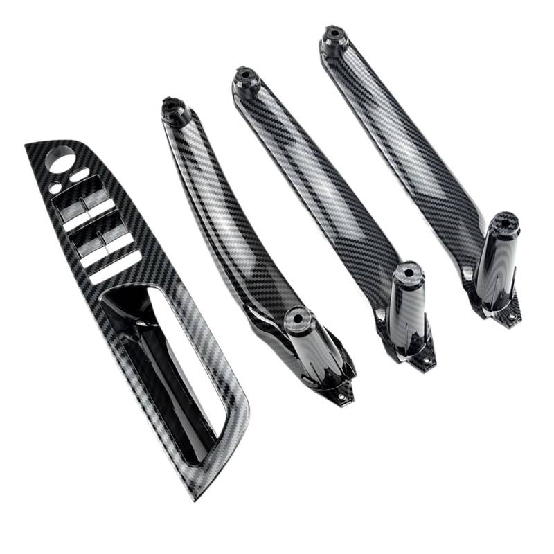 OWYTNRCJ LHD 4-teiliges Set, linker vorderer Fahrersitz, Innentür-Armlehnen, Türzuziehgriff-Kit, Ersatz, kompatibel mit BMW E70 E71 X5 X6 2007–2013(Carbon 4Pcs LHD) von OWYTNRCJ