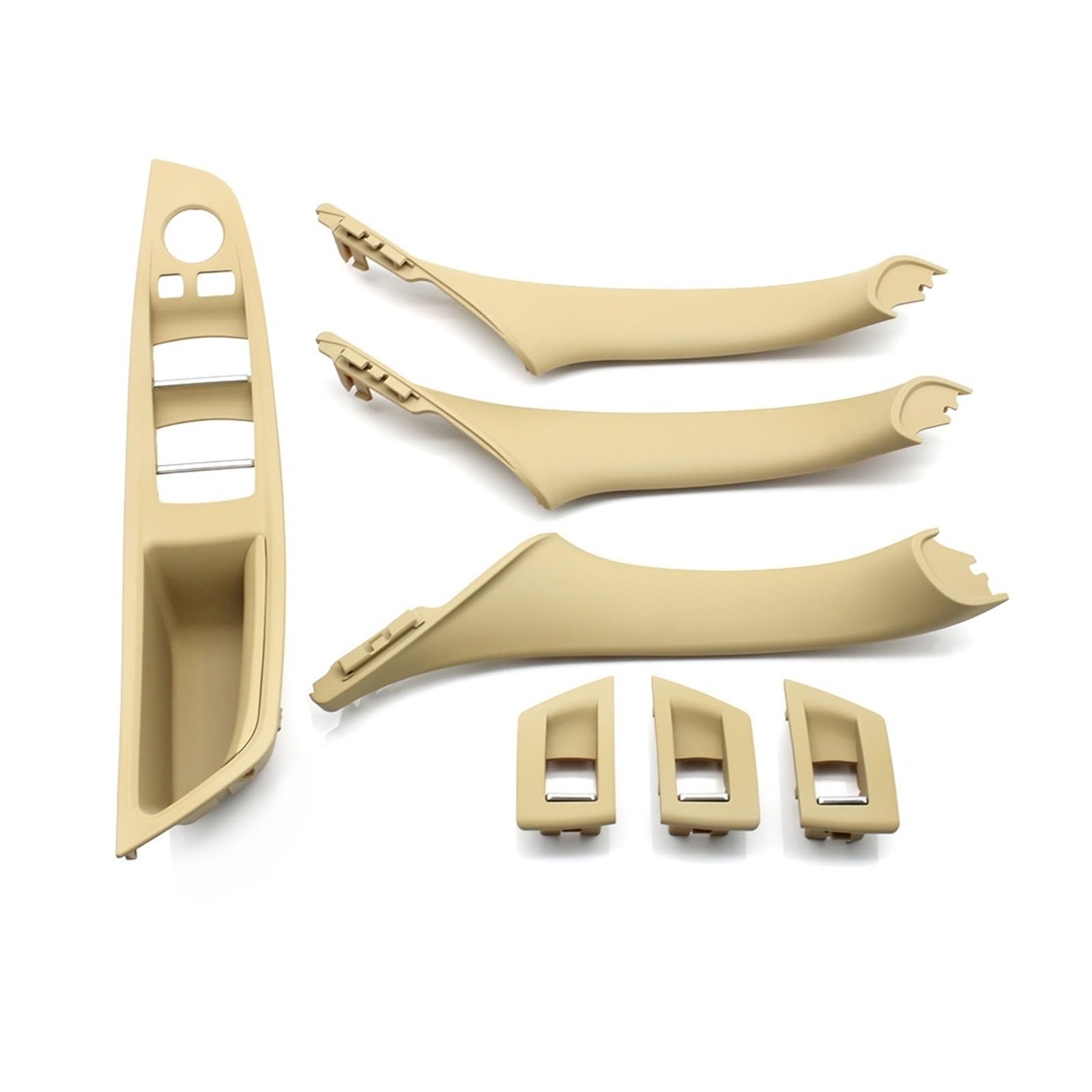 OWYTNRCJ LHD RHD Beige Schwarz Braun Oyster Auto-Innentür-Armlehne Innen-Zuggriff-Set Kompatibel for BMW 5 Series F10 F11 523i 525i 528i 530i(LHD Beige) von OWYTNRCJ