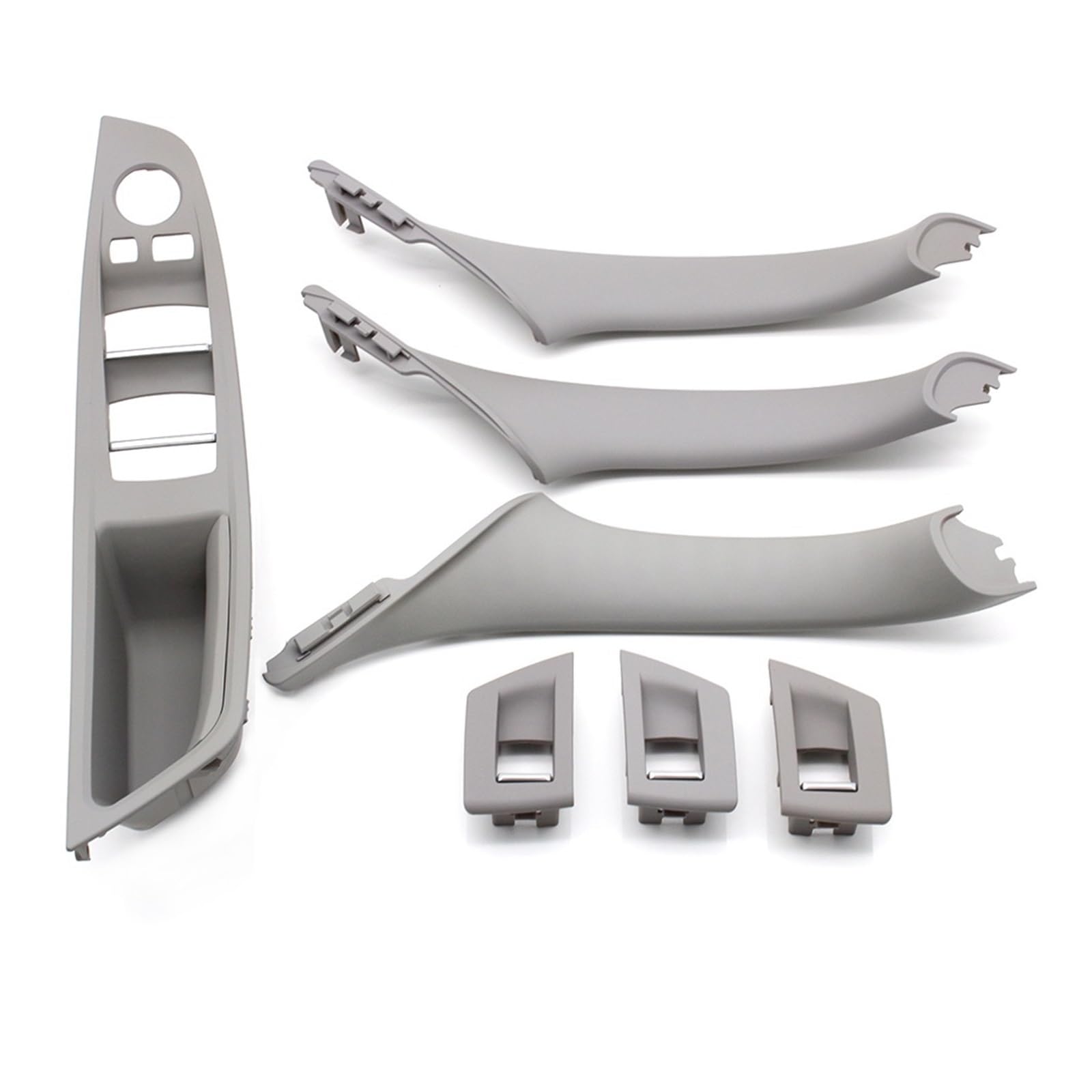 OWYTNRCJ LHD RHD Beige Schwarz Braun Oyster Auto-Innentür-Armlehne Innen-Zuggriff-Set Kompatibel for BMW 5 Series F10 F11 523i 525i 528i 530i(LHD Gray) von OWYTNRCJ
