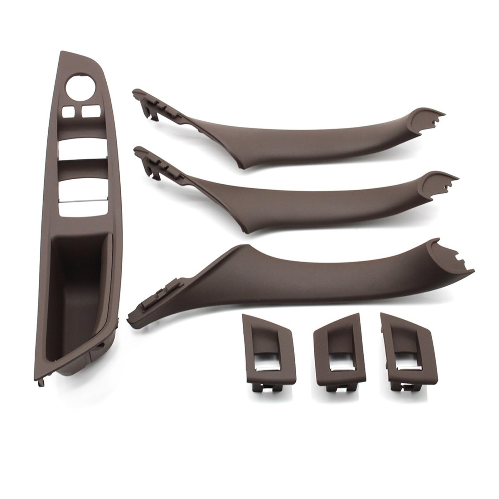 OWYTNRCJ LHD RHD Beige Schwarz Braun Oyster Auto-Innentür-Armlehne Innen-Zuggriff-Set Kompatibel for BMW 5 Series F10 F11 523i 525i 528i 530i(LHD Moka) von OWYTNRCJ