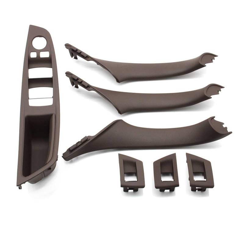 OWYTNRCJ LHD RHD Beige Schwarz Braun Oyster Auto-Innentür-Armlehne Innen-Zuggriff-Set Kompatibel for BMW 5 Series F10 F11 523i 525i 528i 530i(LHD Moka) von OWYTNRCJ