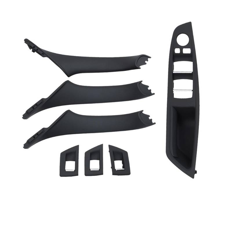 OWYTNRCJ LHD RHD Beige Schwarz Braun Oyster Auto-Innentür-Armlehne Innen-Zuggriff-Set Kompatibel for BMW 5 Series F10 F11 523i 525i 528i 530i(RHD Black) von OWYTNRCJ